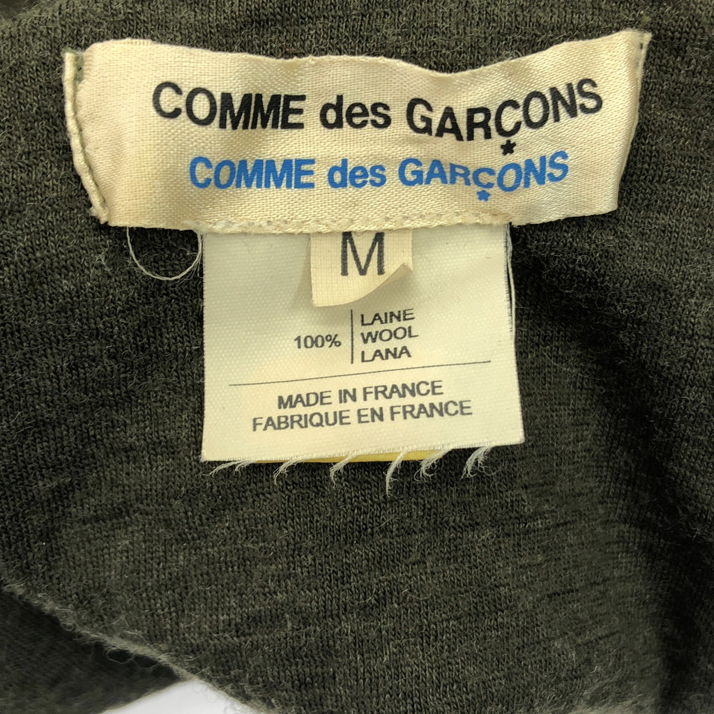 COMME des GARCONS COMME des GARCONS / Comme des | 90年代~ 羊毛縮水產品染色流蘇彩色針織開襟衫|中號 |橄欖|女性的