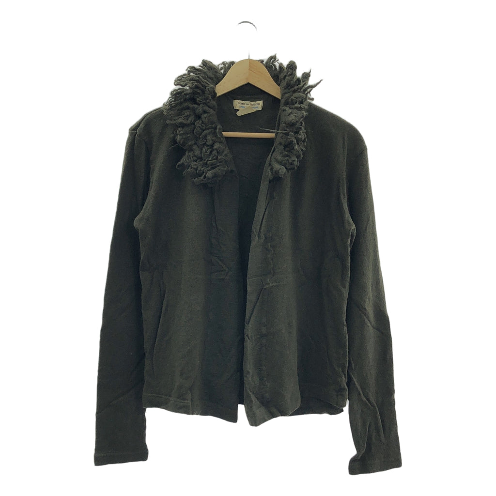 COMME des GARCONS COMME des GARCONS / Comme des | 90年代~ 羊毛縮水產品染色流蘇彩色針織開襟衫|中號 |橄欖|女性的