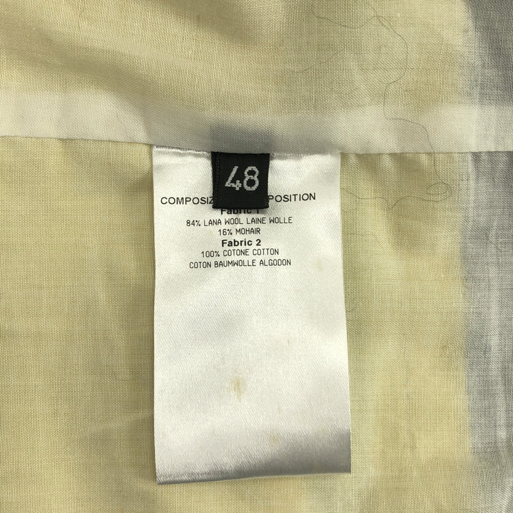 亞歷山大麥昆 | 羊毛與馬海毛拼接修身外套 | 48碼 | 海軍藍/黃色 | 男士