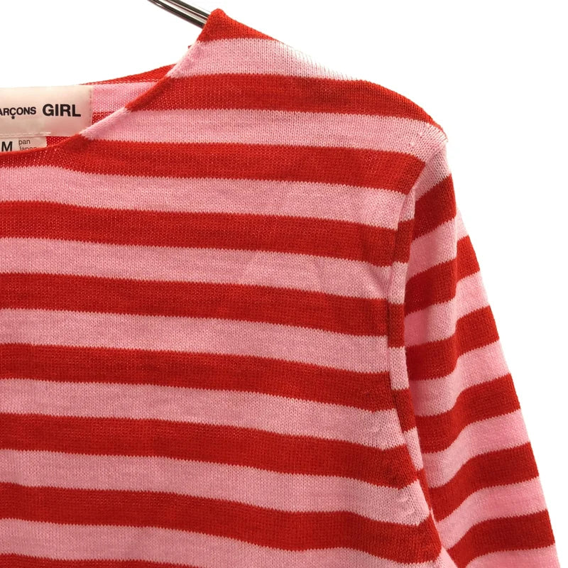 COMME des GARCONS GIRL / 꼼데가르송 걸 | 2023AW | 울 혼방 스트라이프 니트 | M | 여성