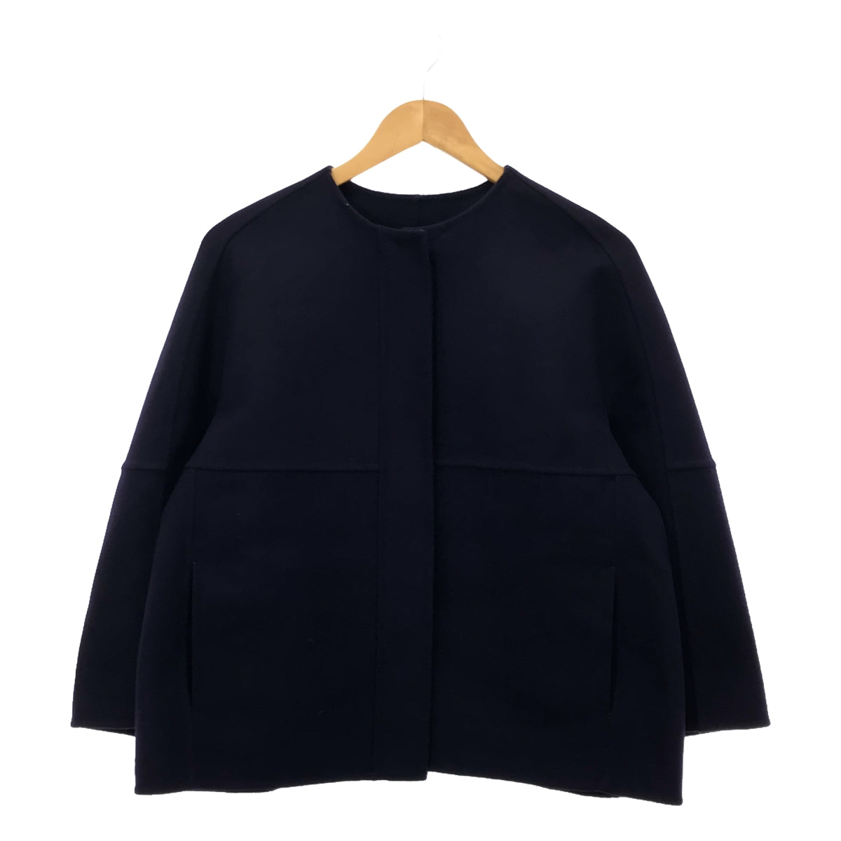 Drawer | Wool Kenuki No-Collar Jacket | 38 | Women's