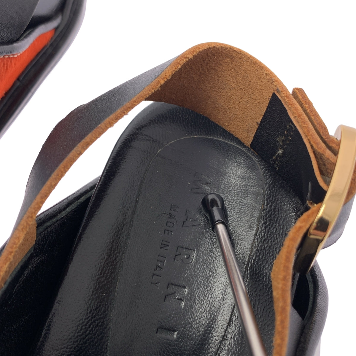 MARNI / 마르니 | Murti 하라코 가죽 후스벳 샌들 | 36 1/2 | 멀티 컬러 | 여성