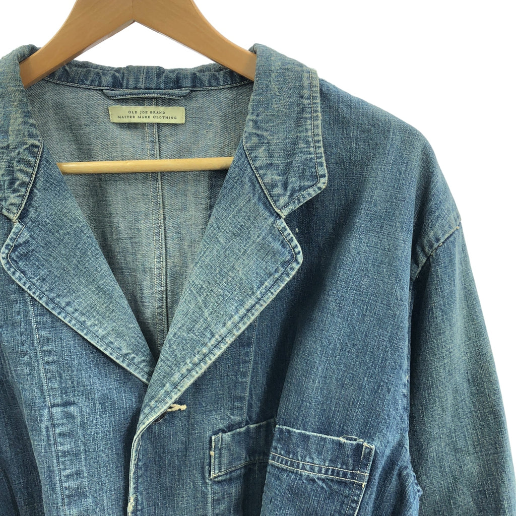 OLD JOE BRAND / 올드 조 | ROPED WAIST ATELIER COAT 아틀리에 데님 코트 | 40 | 남성
