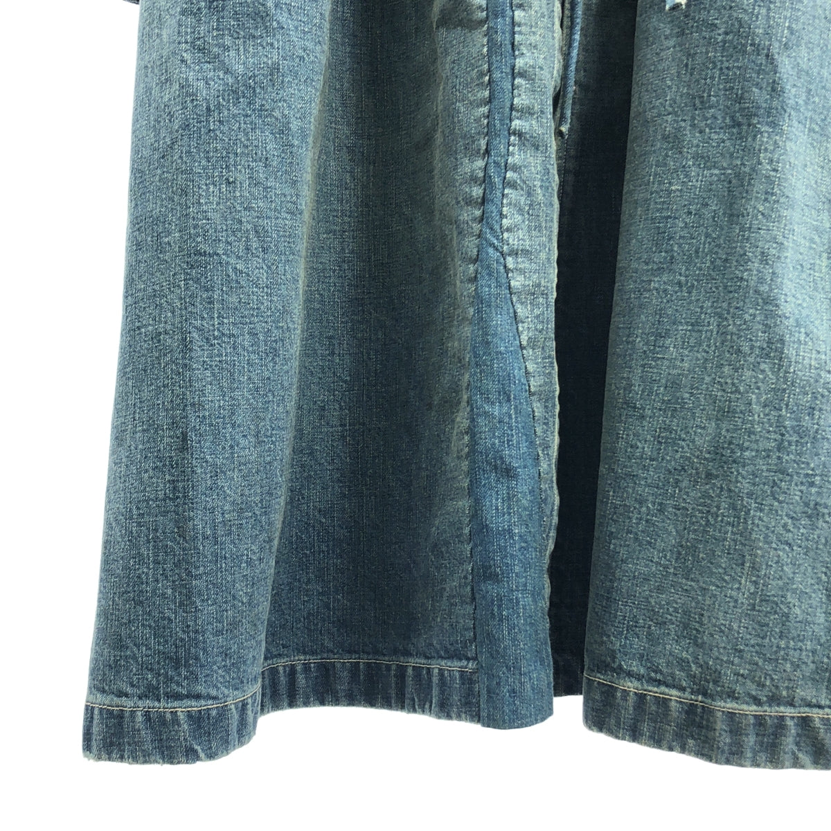 OLD JOE BRAND / 올드 조 | ROPED WAIST ATELIER COAT 아틀리에 데님 코트 | 40 | 남성