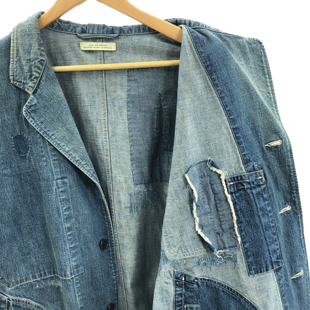 OLD JOE BRAND / 올드 조 | ROPED WAIST ATELIER COAT 아틀리에 데님 코트 | 40 | 남성