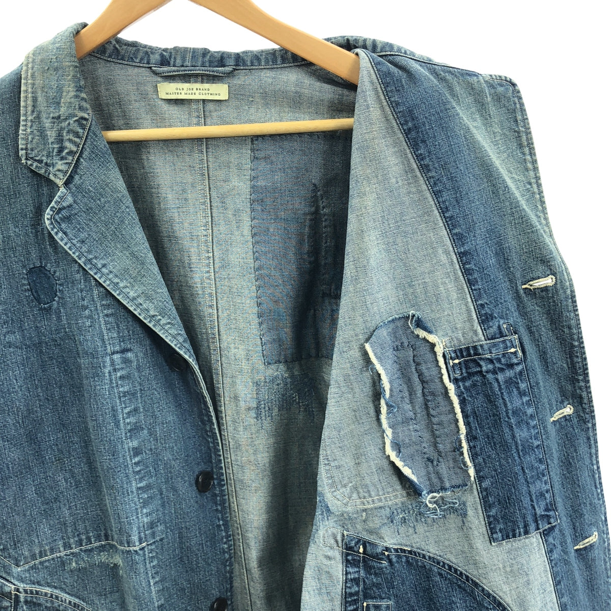 OLD JOE BRAND / 올드 조 | ROPED WAIST ATELIER COAT 아틀리에 데님 코트 | 40 | 남성