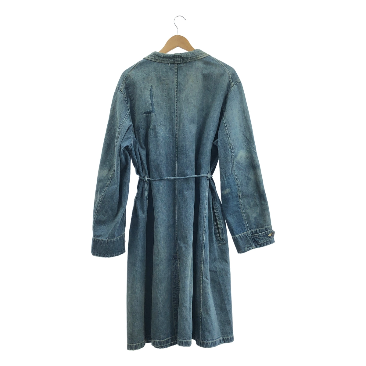 OLD JOE BRAND / 올드 조 | ROPED WAIST ATELIER COAT 아틀리에 데님 코트 | 40 | 남성