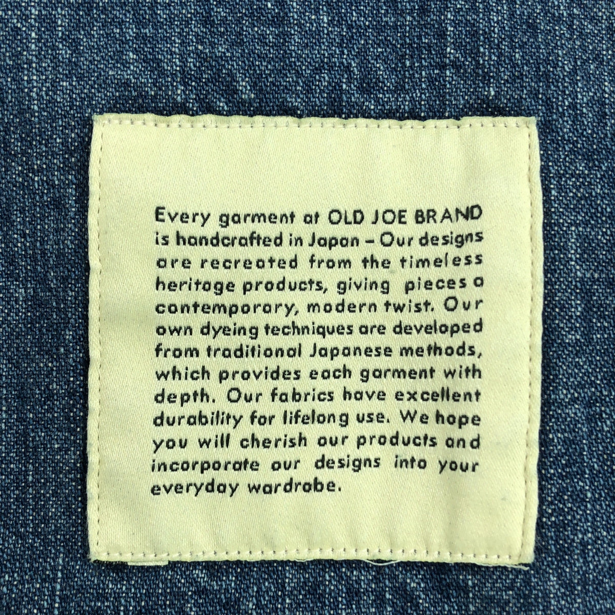 OLD JOE BRAND / 올드 조 | ROPED WAIST ATELIER COAT 아틀리에 데님 코트 | 40 | 남성