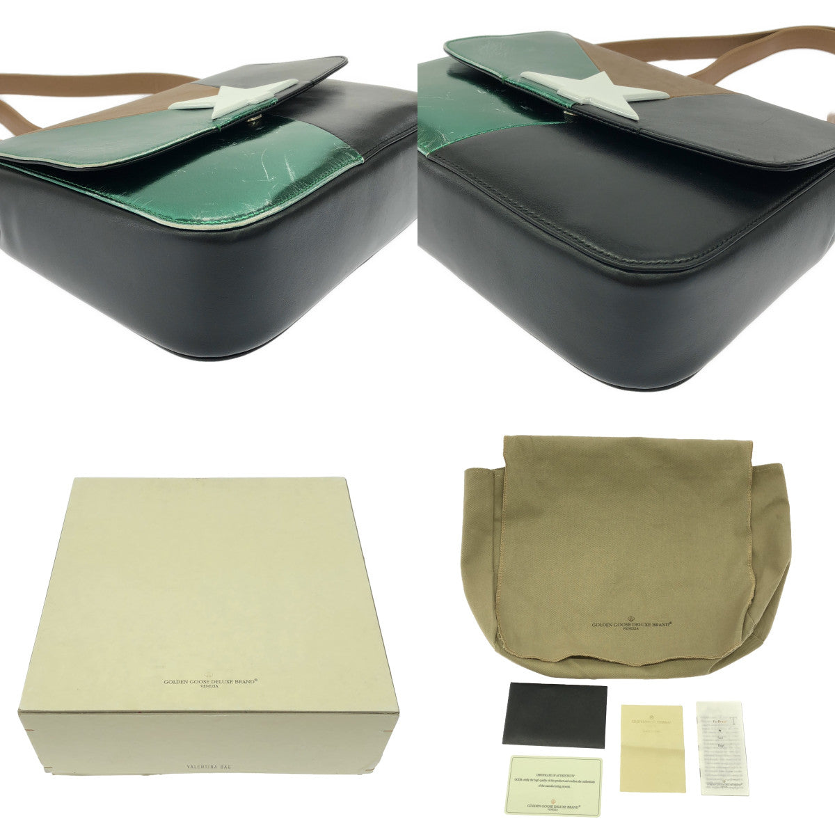 GOLDEN GOOSE / ゴールデングース | VEDETTE BAG 2way スターモチーフ ショルダーバッグ | グリーン | レディース