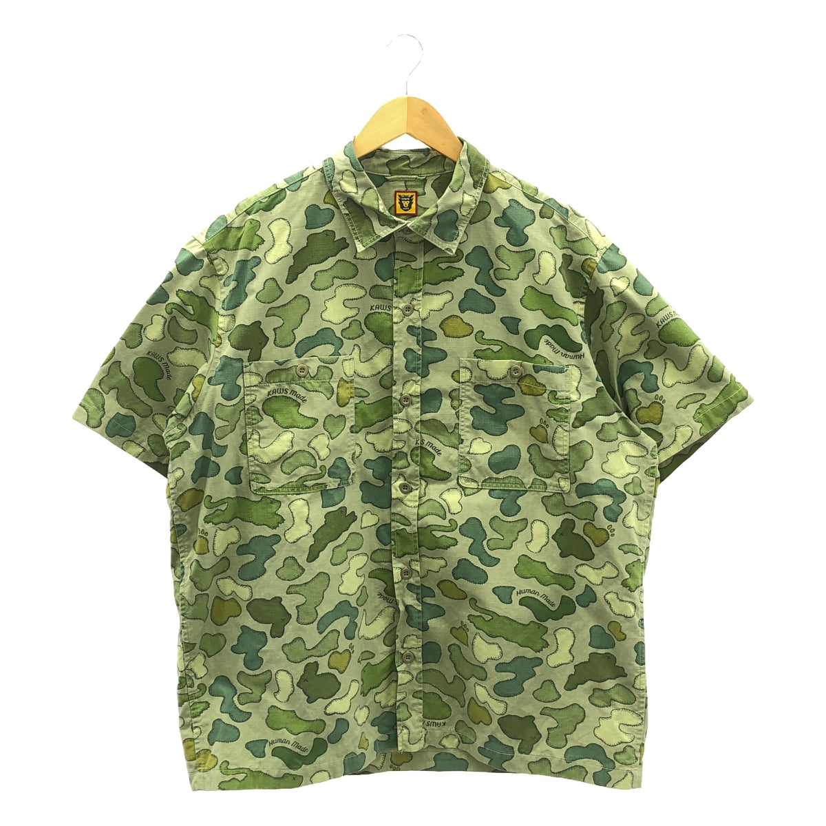 [Good Condition] KAWS | 2024SS | × KAWS KAWS MADE CAMO SHIRT | XXL | Khaki | Men's