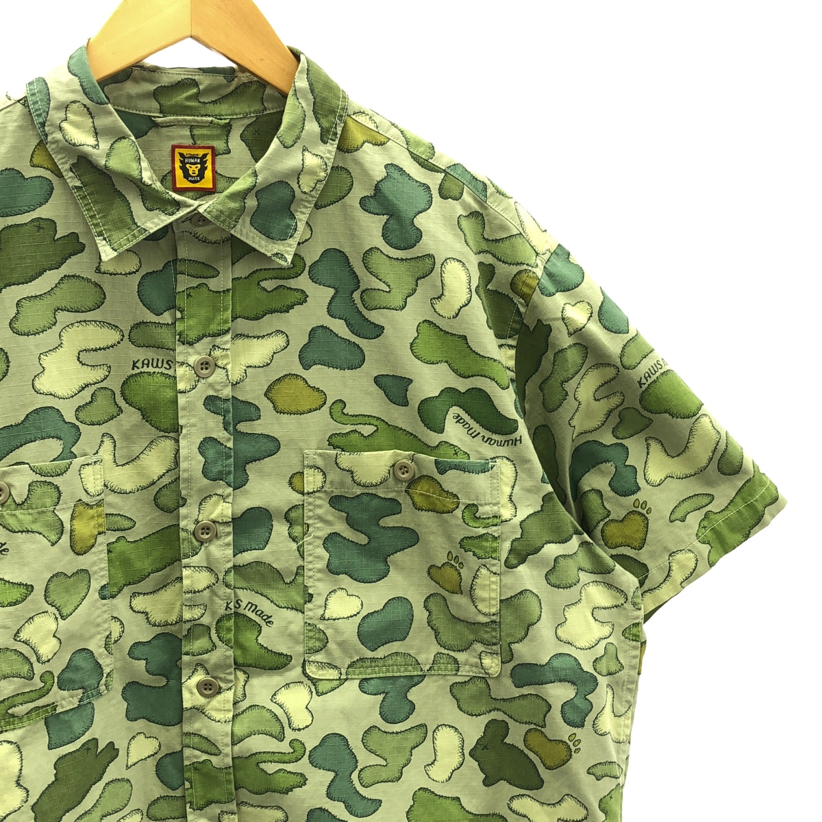 【美品】  KAWS / カウズ | 2024SS | × KAWS / カウズ KAWS MADE CAMO SHIRT / カウズ メイド カモ シャツ | XXL | カーキ系 | メンズ