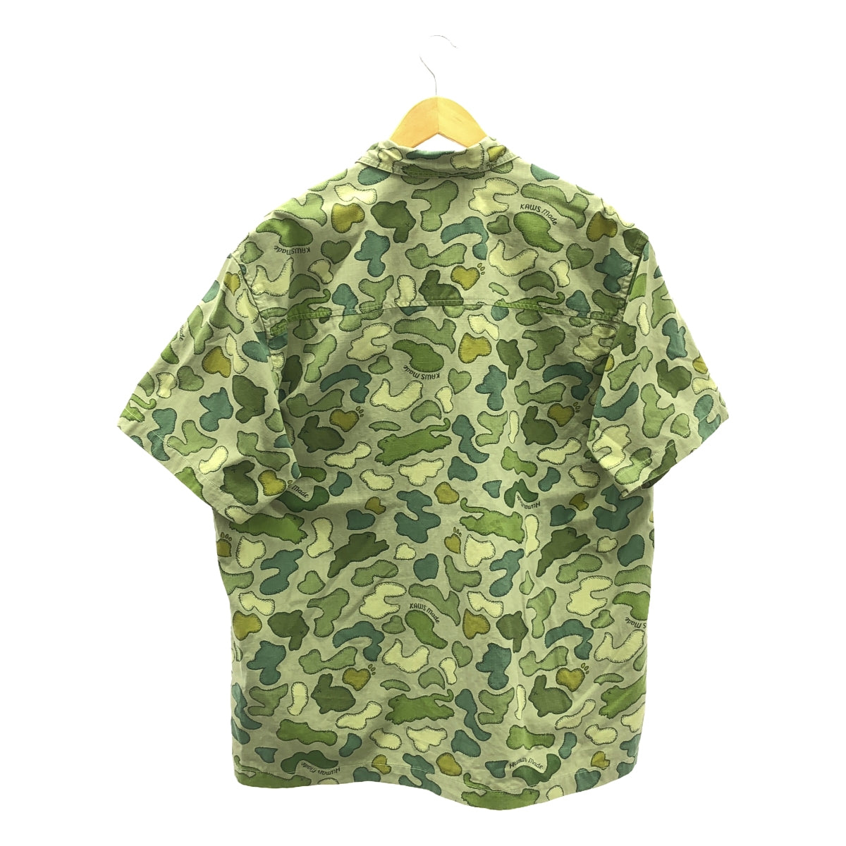 【미품】 KAWS / 카우즈 | 2024SS | × KAWS / 카우즈 KAWS MADE CAMO SHIRT / 카우즈 메이드 카모 셔츠 | XXL | 카키 계 | 남성