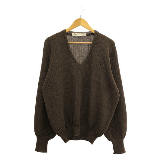 FANNI LEMMERMAYER | 100% Alpaca V-neck knit | Brown | Men's