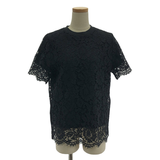 VALENTINO / ヴァレンティノ | 2020SS | 総レース クルーネック 半袖 カットソー | S | レディース