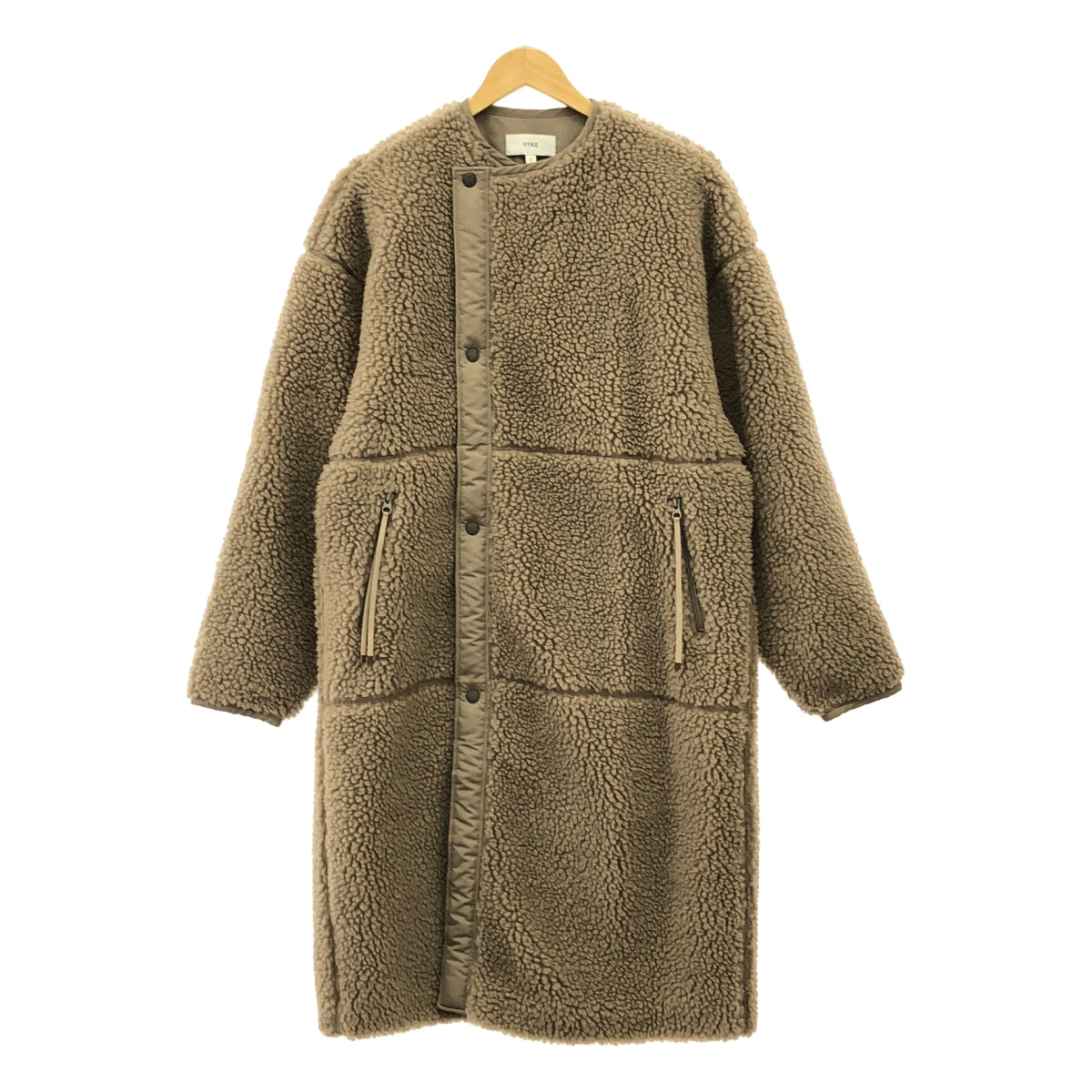 【美品】  HYKE / ハイク | 2020AW | FAUX SHEARLING COAT / シャーリング コート | 2 | グレー系 | レディース