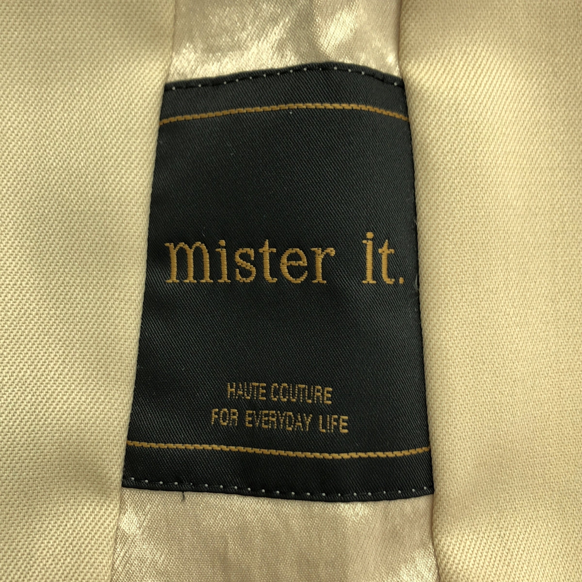 mister it. / ミスターイット | サイドライン ワイド フレアパンツ | 42 | ベージュ | メンズ