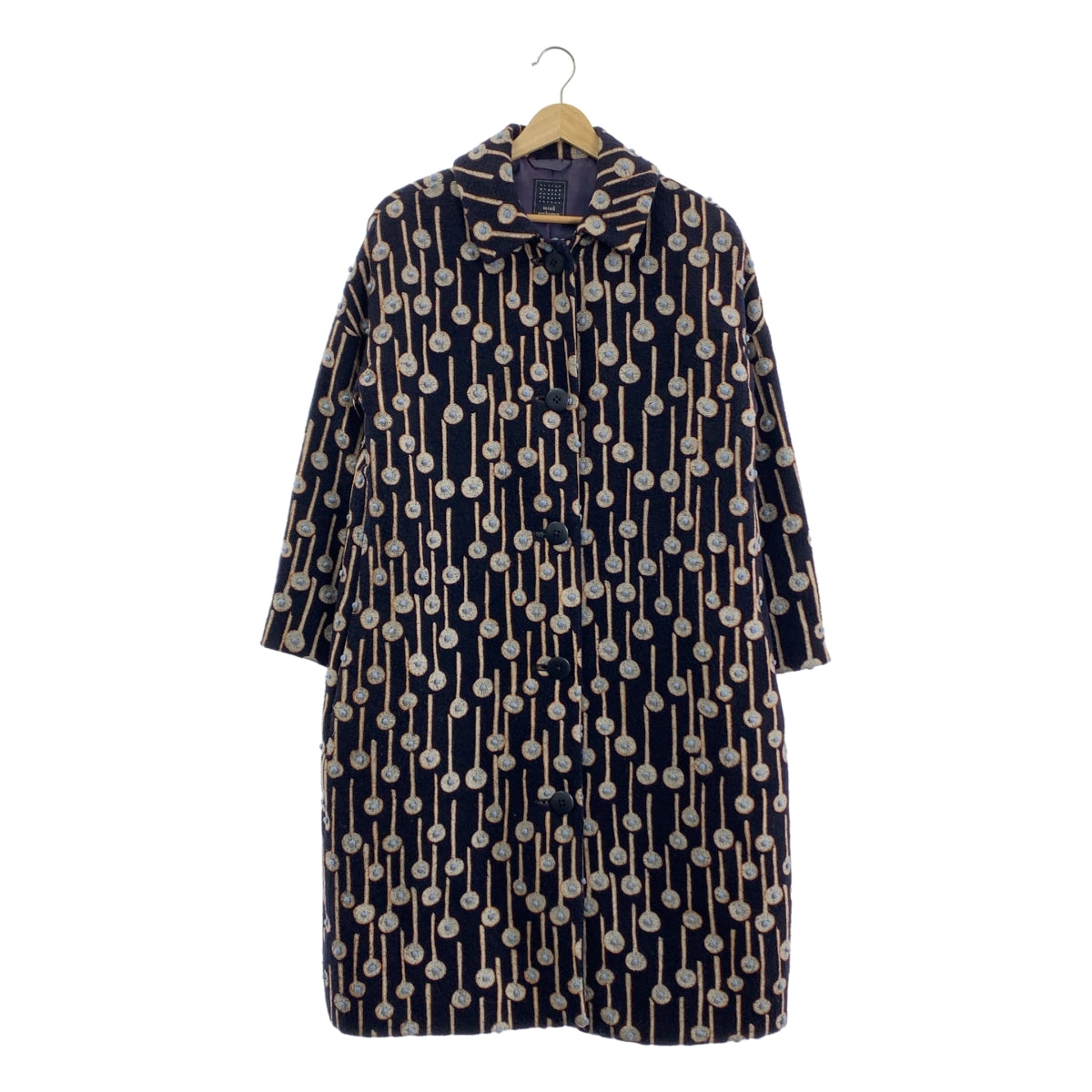 mina perhonen / ミナペルホネン | pop rain ウール シルク ステンカラーコート | 36 | レディース