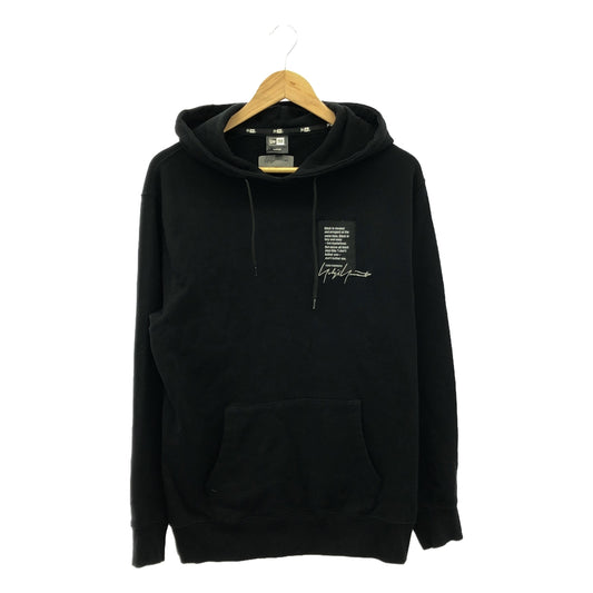 YOHJI YAMAMOTO POUR HOMME / ヨウジヤマモトプールオム | 2022AW | ×NEW ERA ニューエラ / YY LABEL LOGO HOODIE ロゴ スウェット パーカー | 4 | ブラック | メンズ