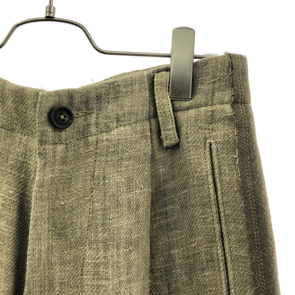 ziggy chen / ジギーチェン | 2023AW | SIDE TAPED WORKER TROUSERS /  サイドライン シンチバック 2タック ワイド トラウザーズ パンツ / 総裏地 | 44 | メンズ