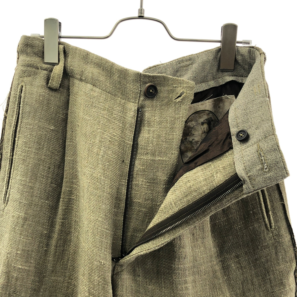 ziggy chen / ジギーチェン | 2023AW | SIDE TAPED WORKER TROUSERS /  サイドライン シンチバック 2タック ワイド トラウザーズ パンツ / 総裏地 | 44 | メンズ