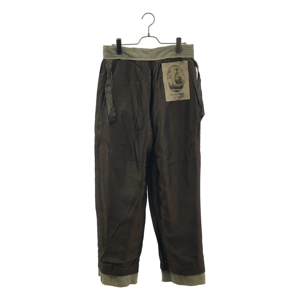 ziggy chen / ジギーチェン | 2023AW | SIDE TAPED WORKER TROUSERS /  サイドライン シンチバック 2タック ワイド トラウザーズ パンツ / 総裏地 | 44 | メンズ