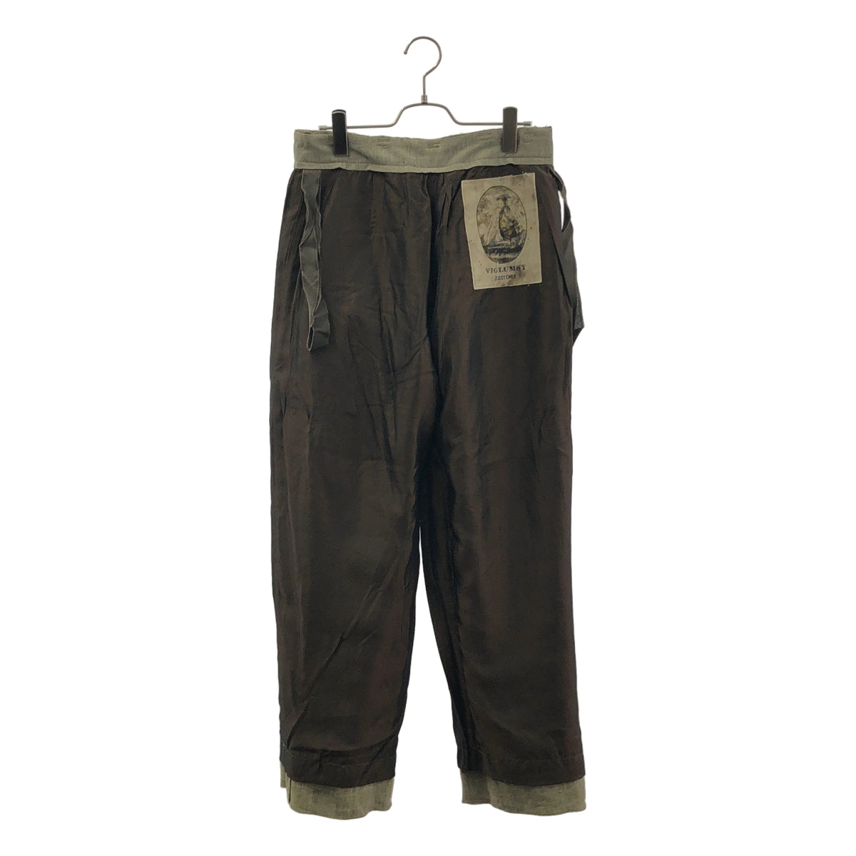 ziggy chen / ジギーチェン | 2023AW | SIDE TAPED WORKER TROUSERS /  サイドライン シンチバック 2タック ワイド トラウザーズ パンツ / 総裏地 | 44 | メンズ