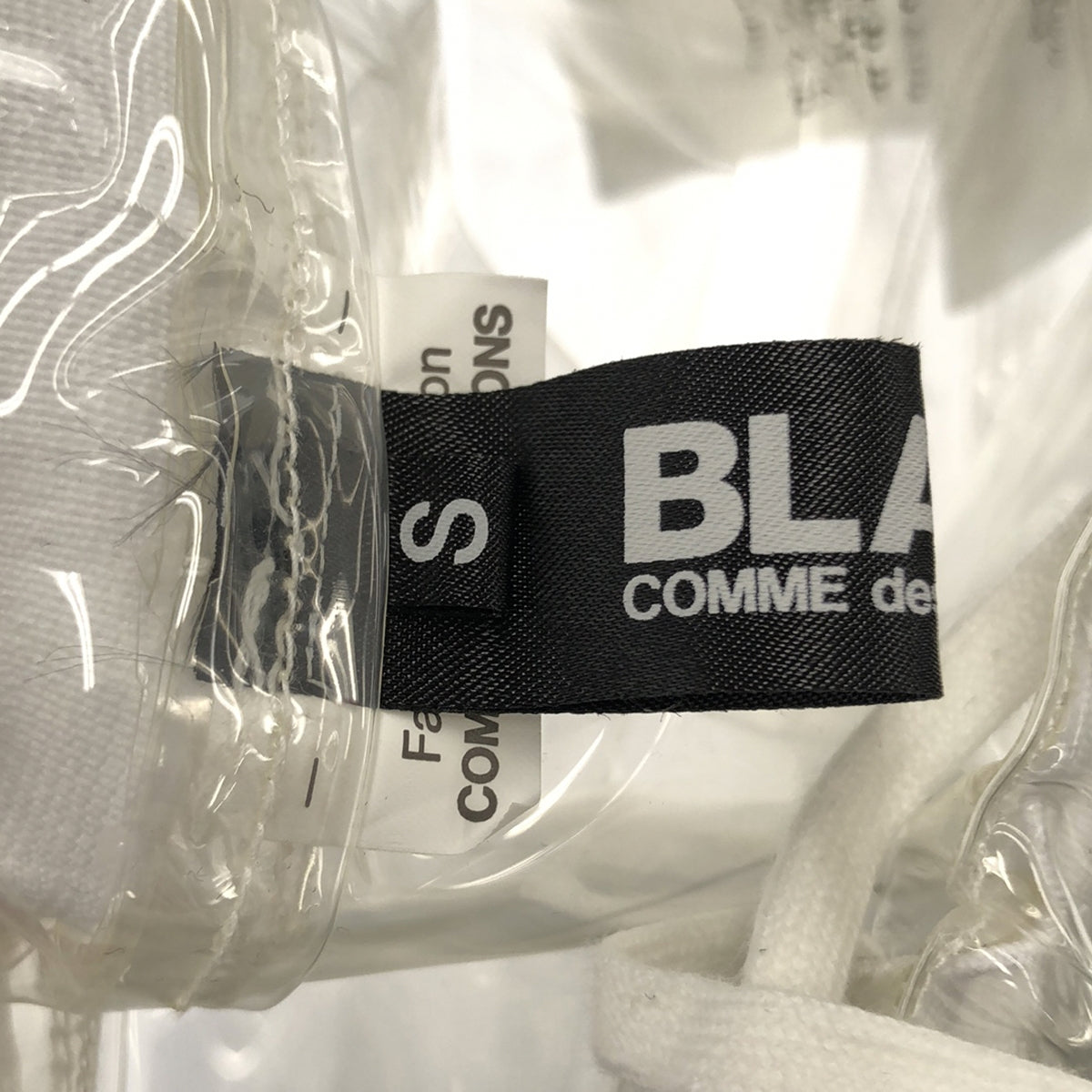 BLACK COMME des GARCONS / ブラックコムデギャルソン | 2022AW | slogan-print transparent skirt ロングスカート | S | クリア/ブラック | レディース