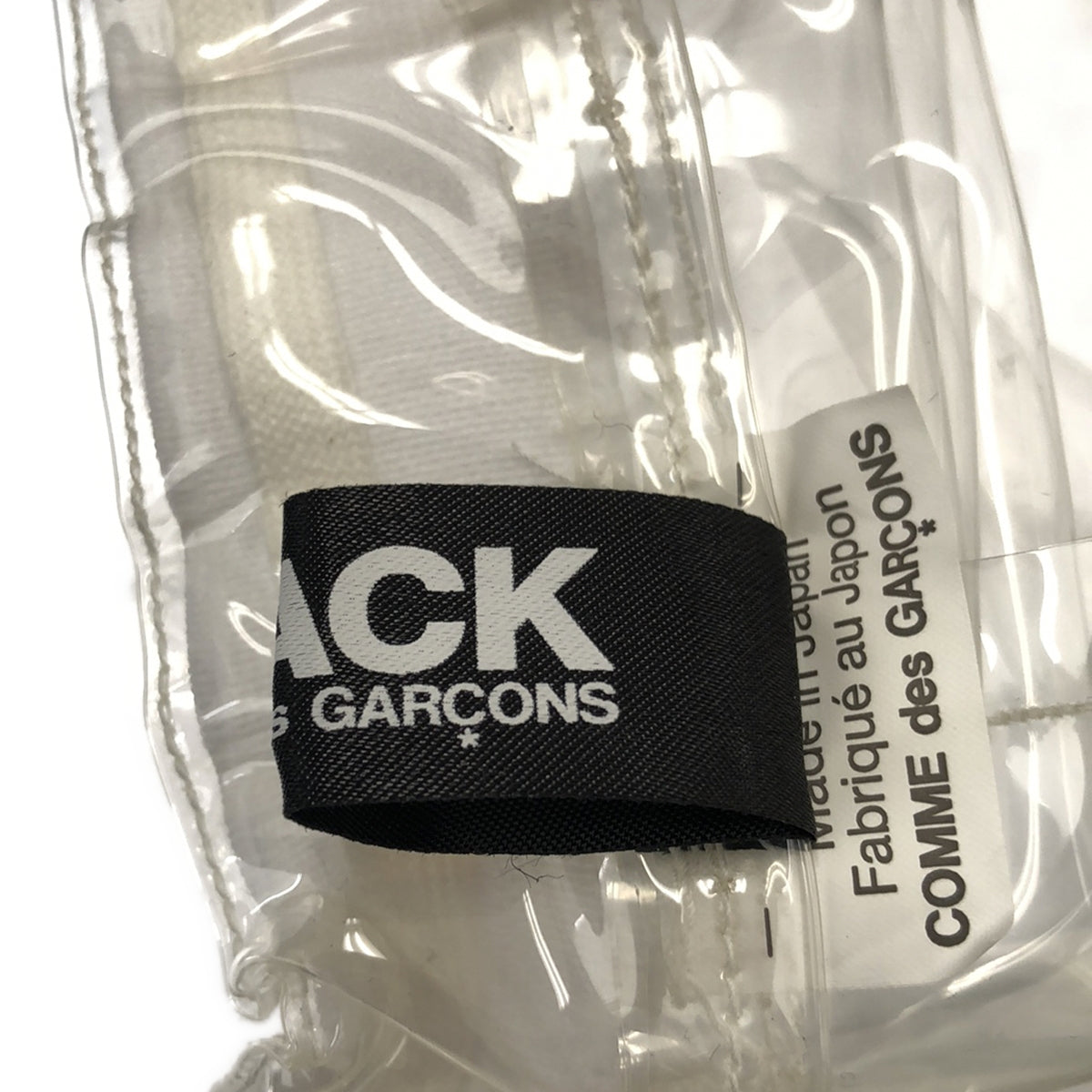 BLACK COMME des GARCONS / ブラックコムデギャルソン | 2022AW | slogan-print transparent skirt ロングスカート | S | クリア/ブラック | レディース