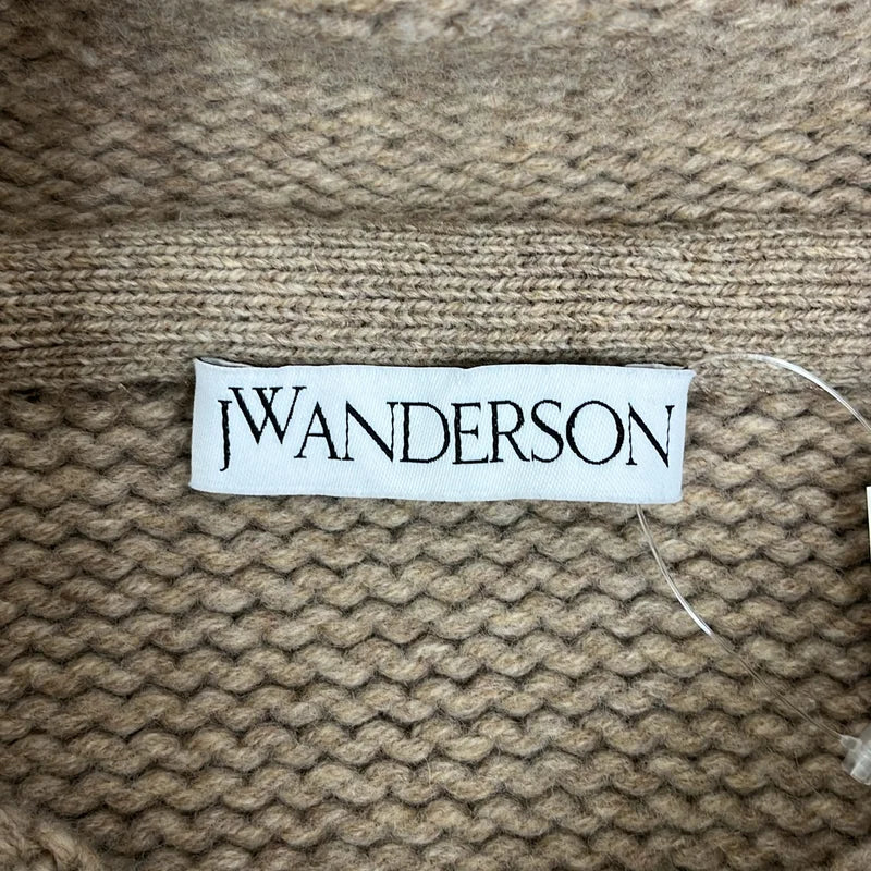 JW Anderson / ジェイダブルアンダーソン | CHUNKY KNIT LOGO HOODIE ロゴ フーデッド ニット | S | メンズ