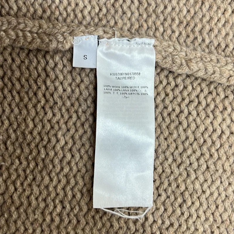 JW Anderson / ジェイダブルアンダーソン | CHUNKY KNIT LOGO HOODIE ロゴ フーデッド ニット | S | メンズ