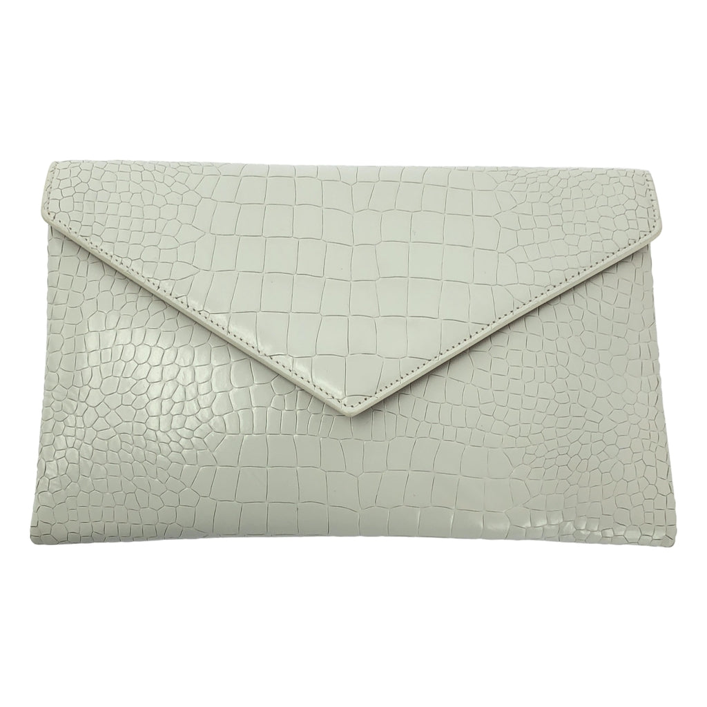 【新品】  ALAIA / アライア | POCHETTE PM クロコ型押し レザー クラッチバッグ | ホワイト | レディース