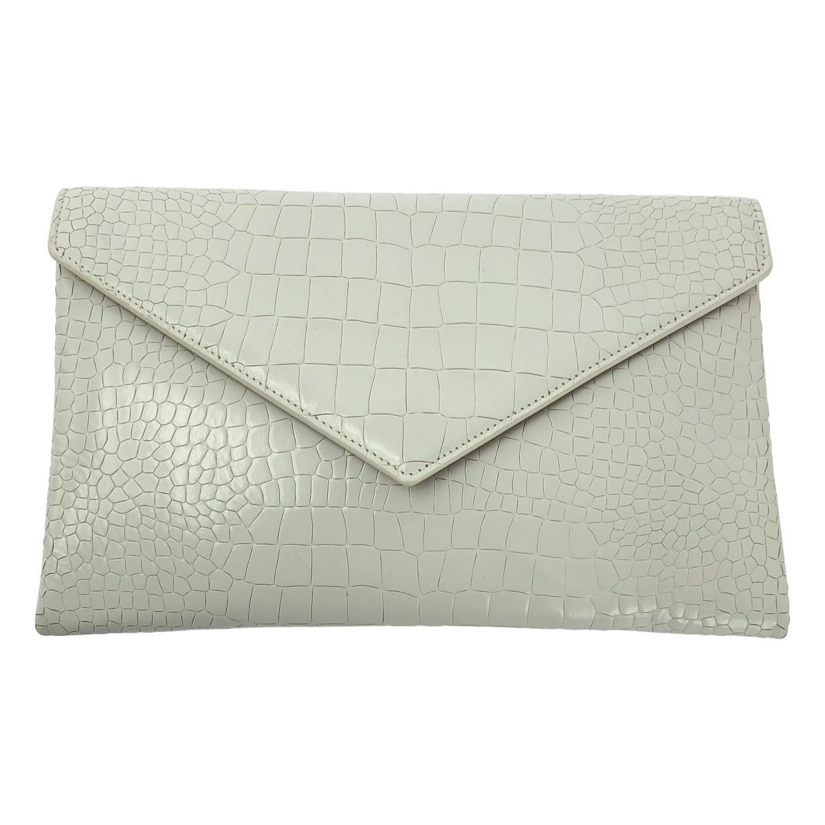 【新品】  ALAIA / アライア | POCHETTE PM クロコ型押し レザー クラッチバッグ | ホワイト | レディース