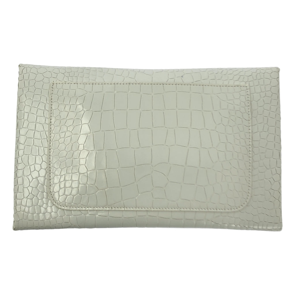 【新品】  ALAIA / アライア | POCHETTE PM クロコ型押し レザー クラッチバッグ | ホワイト | レディース