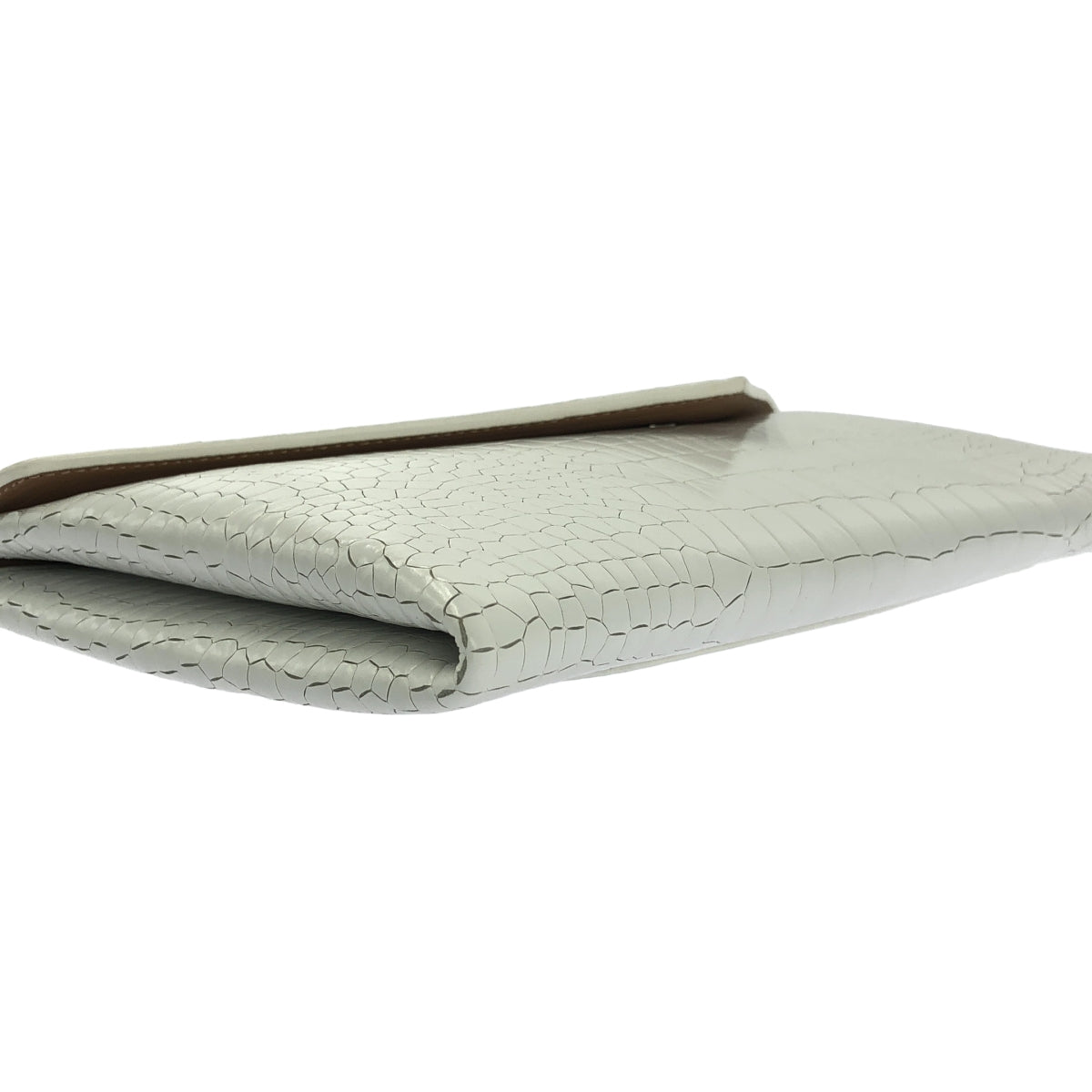 【新品】  ALAIA / アライア | POCHETTE PM クロコ型押し レザー クラッチバッグ | ホワイト | レディース