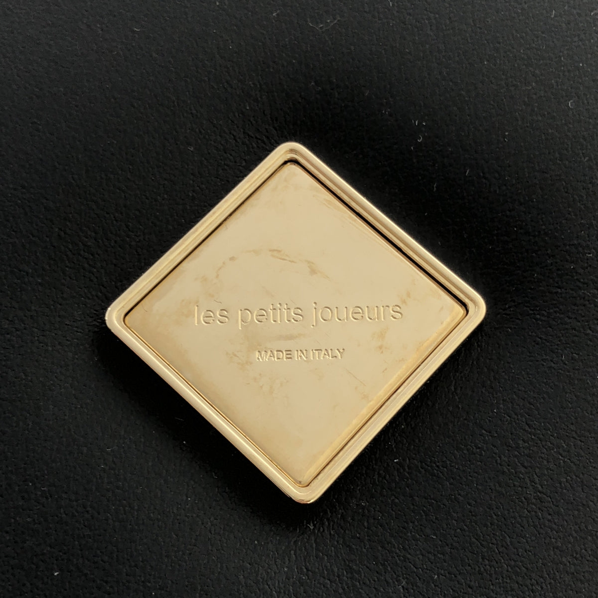 【미품】 Les Petits Joueurs / 렙티쥬르 | 2way 가죽 레고 로고 핸드백 | 블랙 / 골드 | 여성