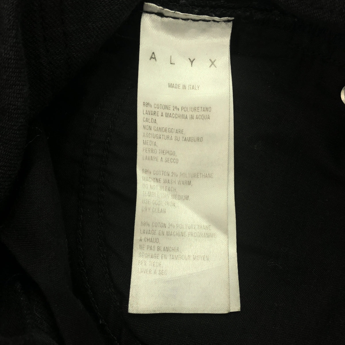 1017 ALYX 9SM / ALYX |杯墊扣牛仔褲 | 28 |黑色 |男士