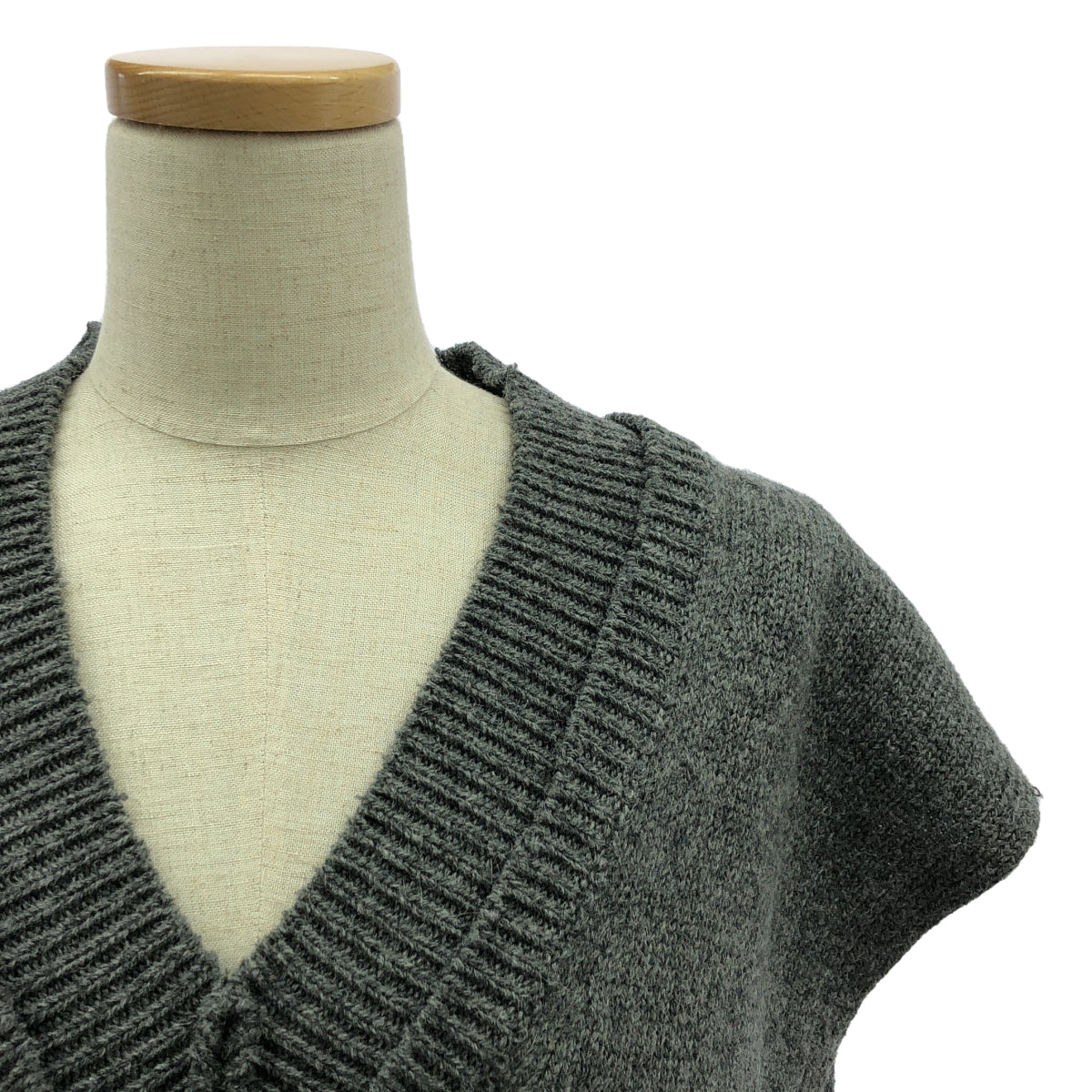 【美品】  Maison Margiela / メゾンマルジェラ | 2022AW | STOLE ニットベスト | M | グレー | レディース