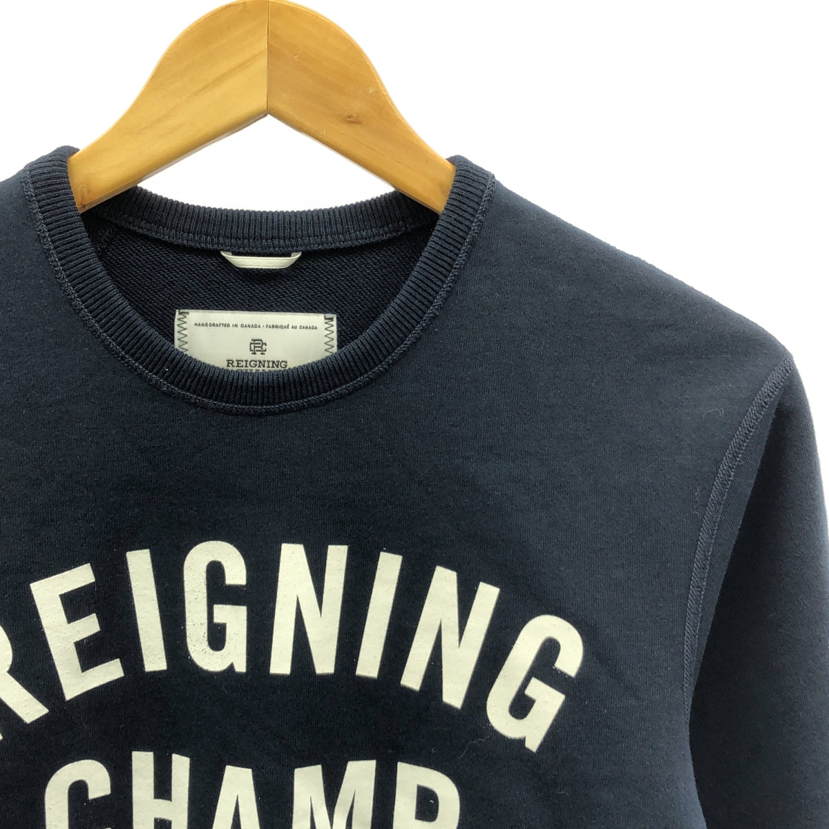 衛冕冠軍 |標誌印花運動衫套頭衫 | XS |深海軍藍 |男士