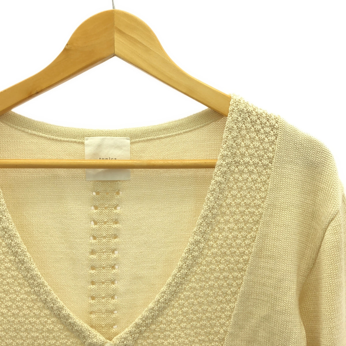 tunica / tunica | cotton wide neck cardigan | F | ivory | women's