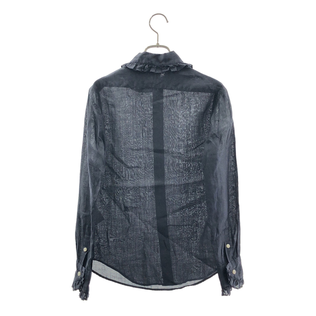 MADISON BLUE / 매디슨 블루 | 2022SS | 프릴 컬러 원 포인트 로고 셔츠 블라우스 | 00 (XS) | 여성