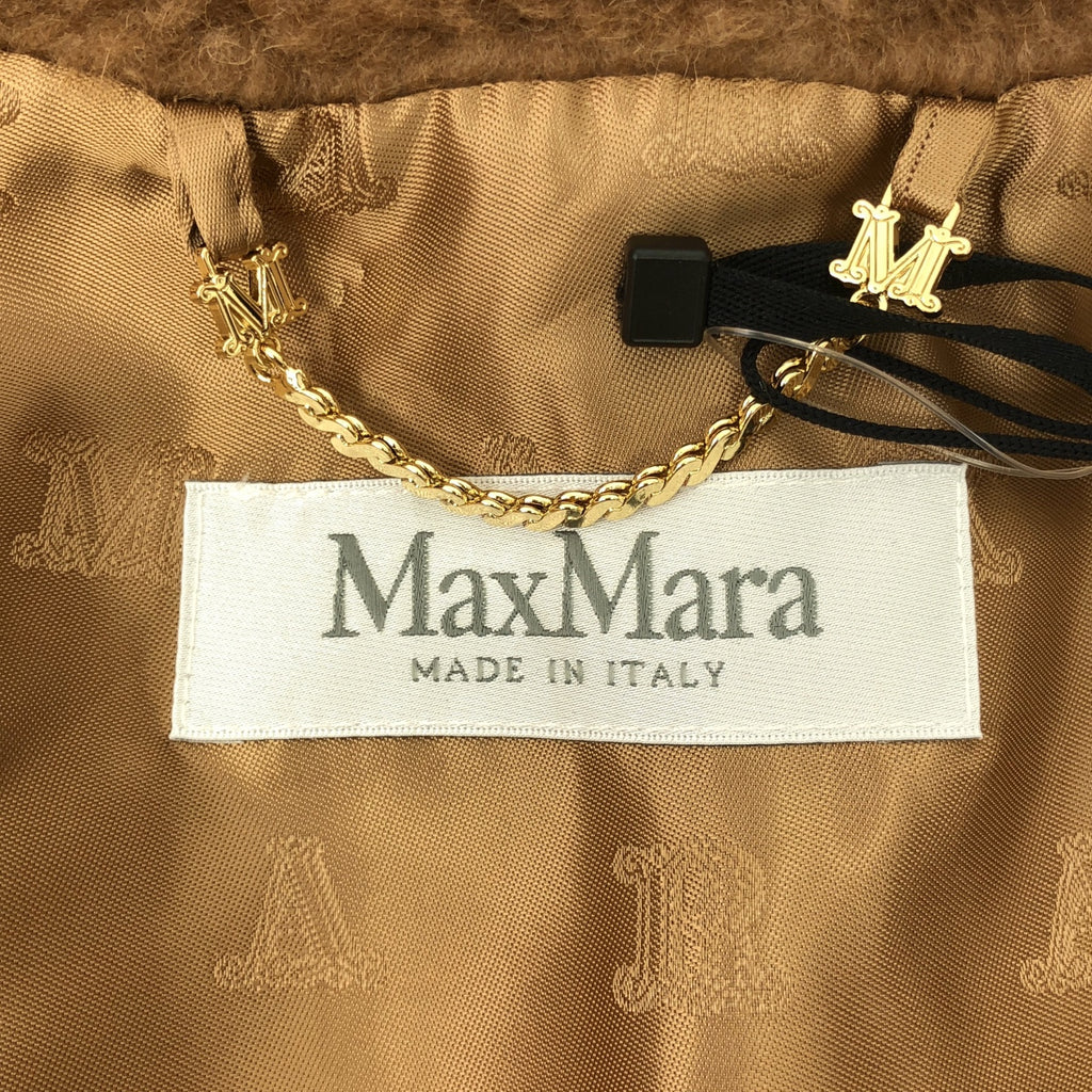 [品相良好] Max Mara | NEWTERZO TEDDY / 泰迪熊圖示蟒蛇披風大衣 / 全標誌襯裡 | ML | 棕色 | 女款