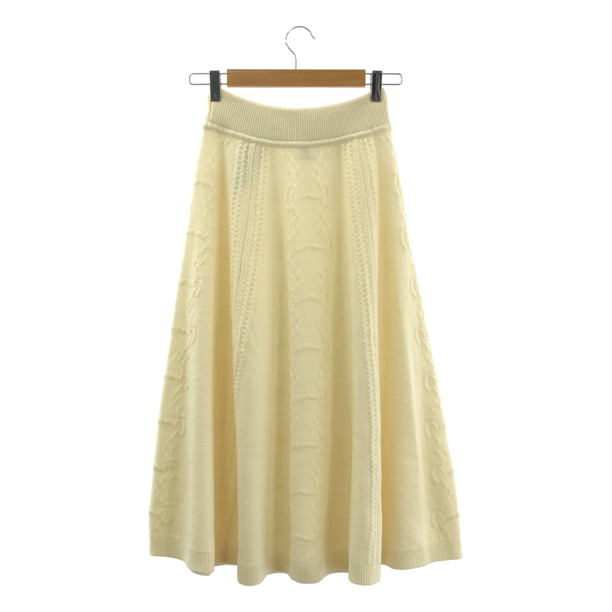 [新品] 愛馬仕 | 羊毛與羊絨 Chaine d'Ancre 針織裙 | 38 碼 | 象牙白 | 女款