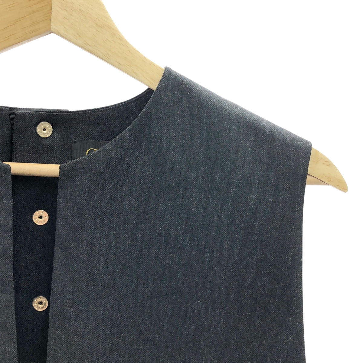 Drawer / ドゥロワー | ウール ノースリーブ ノーカラー スキッパー ベスト トップス | 36 |