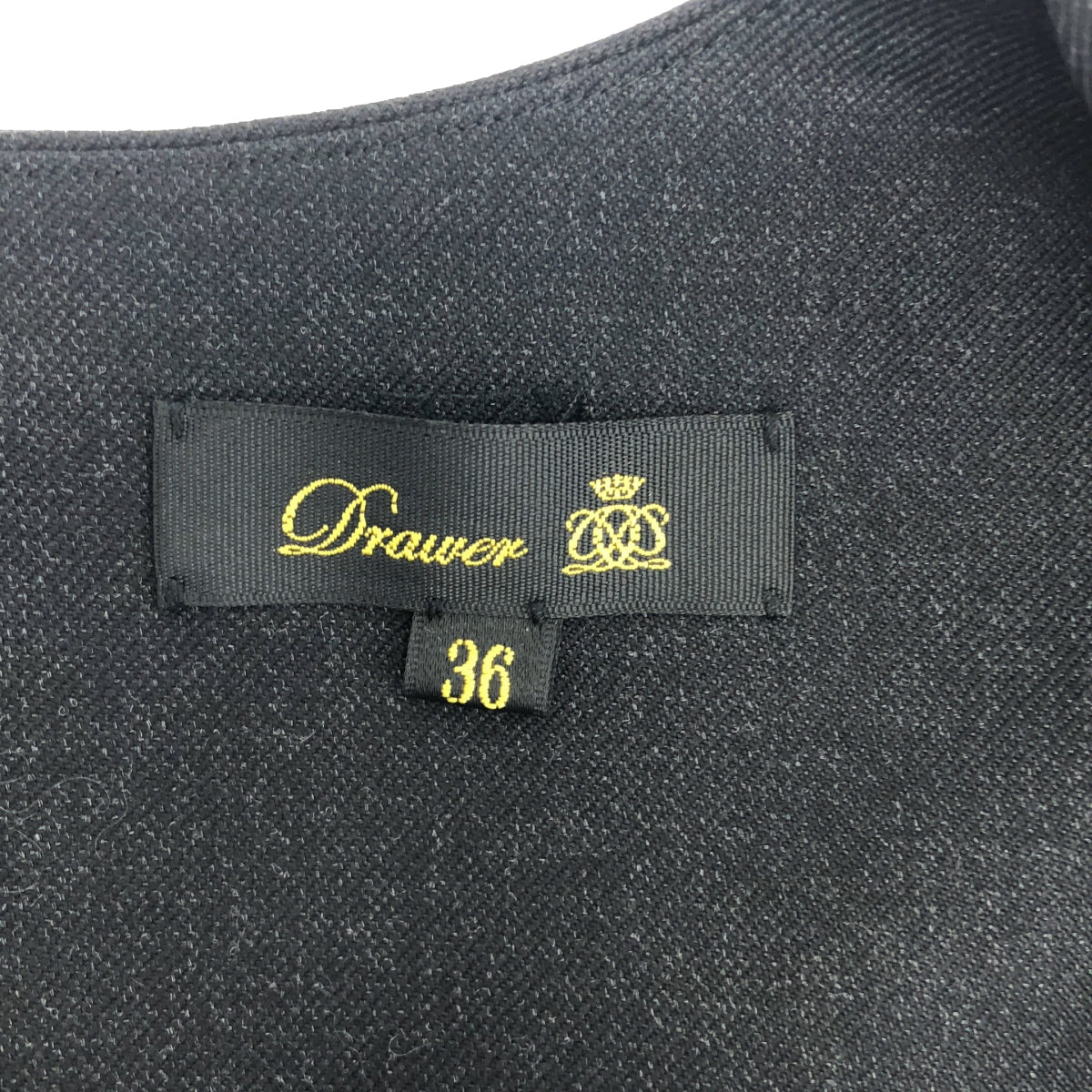 Drawer / ドゥロワー | ウール ノースリーブ ノーカラー スキッパー ベスト トップス | 36 |