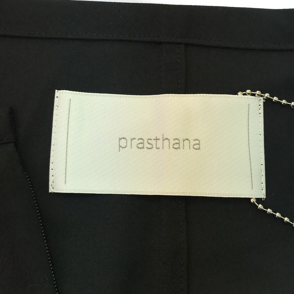 [新] prasthana / Prasthana |光滑的襯衫|短袖襯衫 | M |黑色 |男士