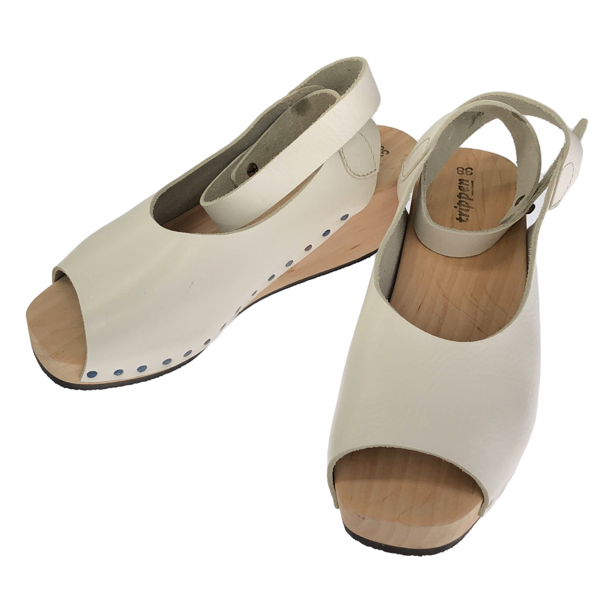 [Beautiful condition] Trippen | Orinoco leather sandals | Size 38 | White | Women's