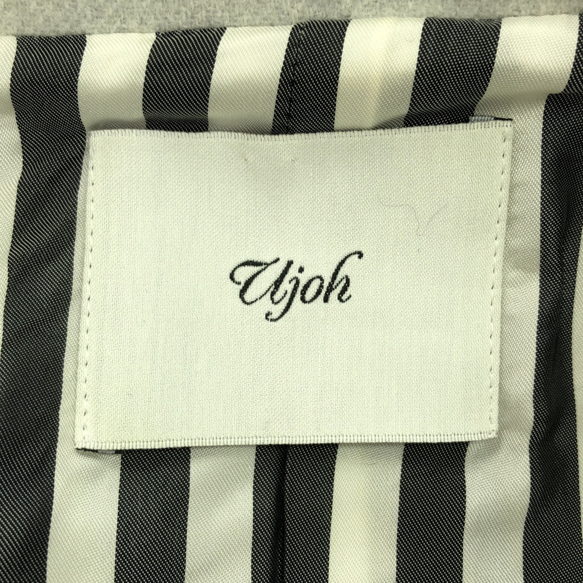 UJOH / ウジョー | ウール 袖切替 バイカラー デザイン コート | 2 | ライトグレー/グレー/チャコール | レディース