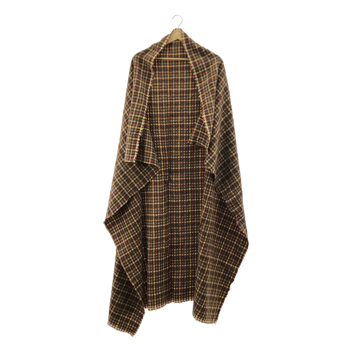 【미품】 DANIELA GREGIS / 다니엘라 그레지스 | 린넨 울 프린지 대형 스톨 / 유니섹스 | F | 멀티 컬러