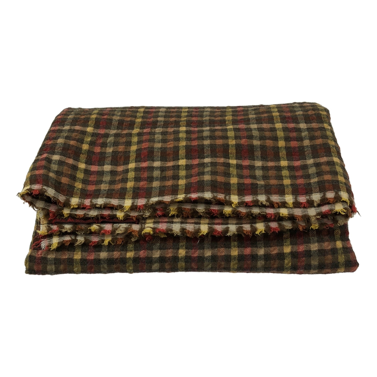 【미품】 DANIELA GREGIS / 다니엘라 그레지스 | 린넨 울 프린지 대형 스톨 / 유니섹스 | F | 멀티 컬러