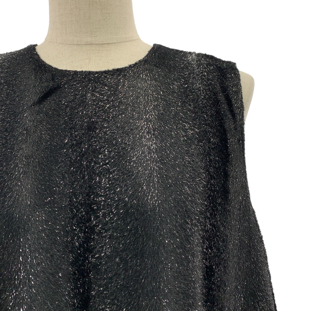 noir kei ninomiya / 느와르 케이니노미야 | 2018AW | 가짜 모피 민소매 볼륨 원피스 | S | 여성